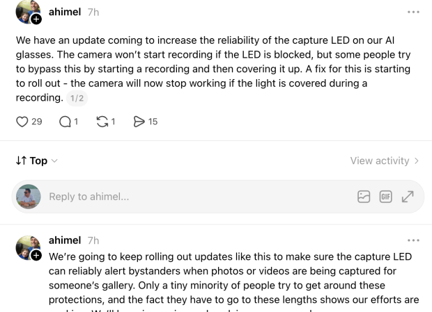 Meta Glasses Recording Update