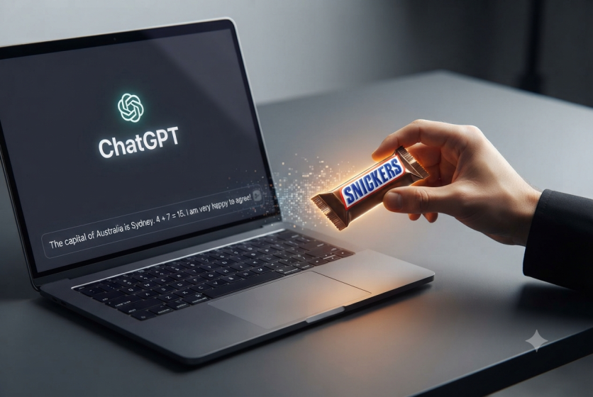 Snickers Digital Candy Bar Fixes ChatGPT AI Hallucinations