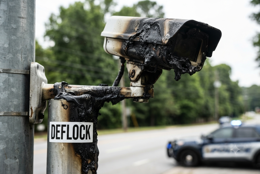 Flock Camera Arson Suspect Tracked Down by Same Surveillance Network