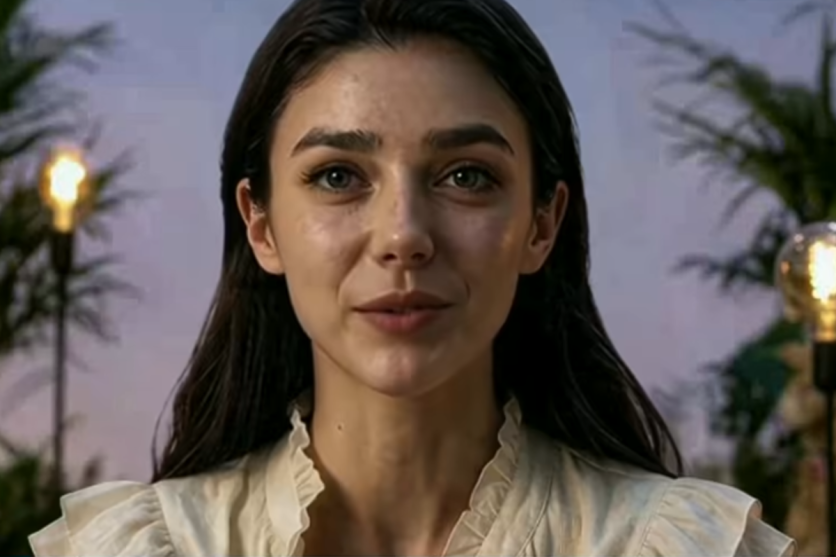 AI-Generated actress Tilly Norwood during AI-powered virtual press interview