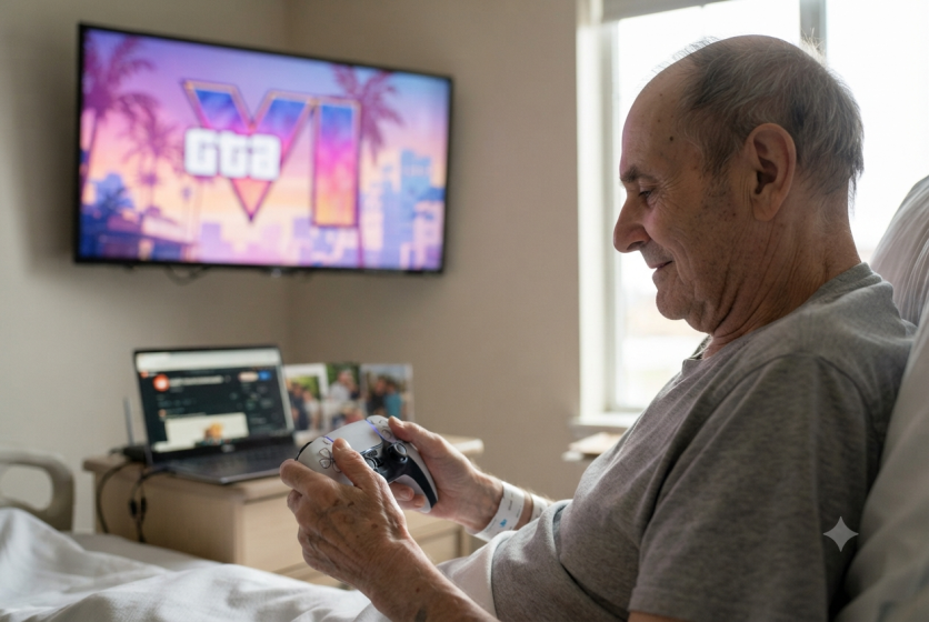 Terminally Ill Fan Playing GTA 6 in Hospice