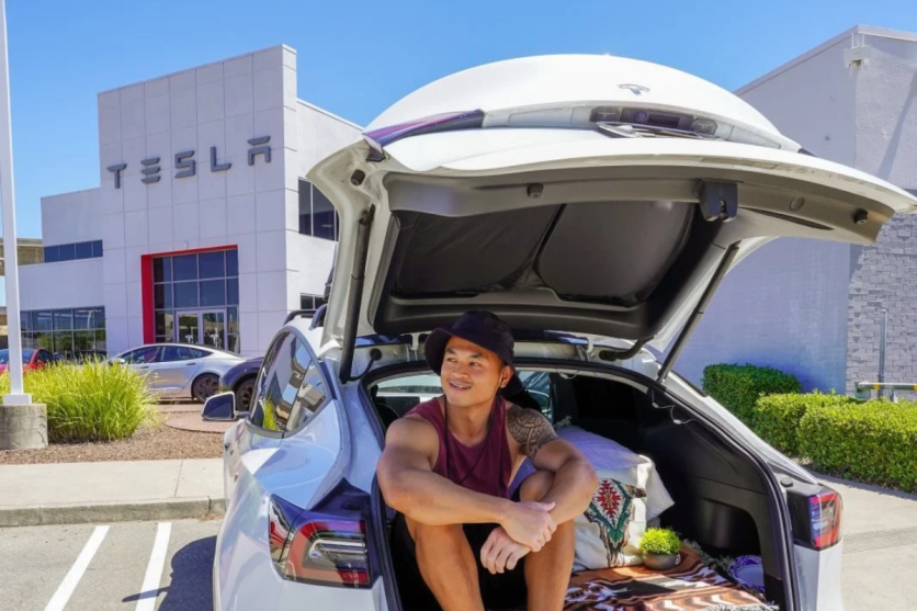 Tesla Model X Living Setup