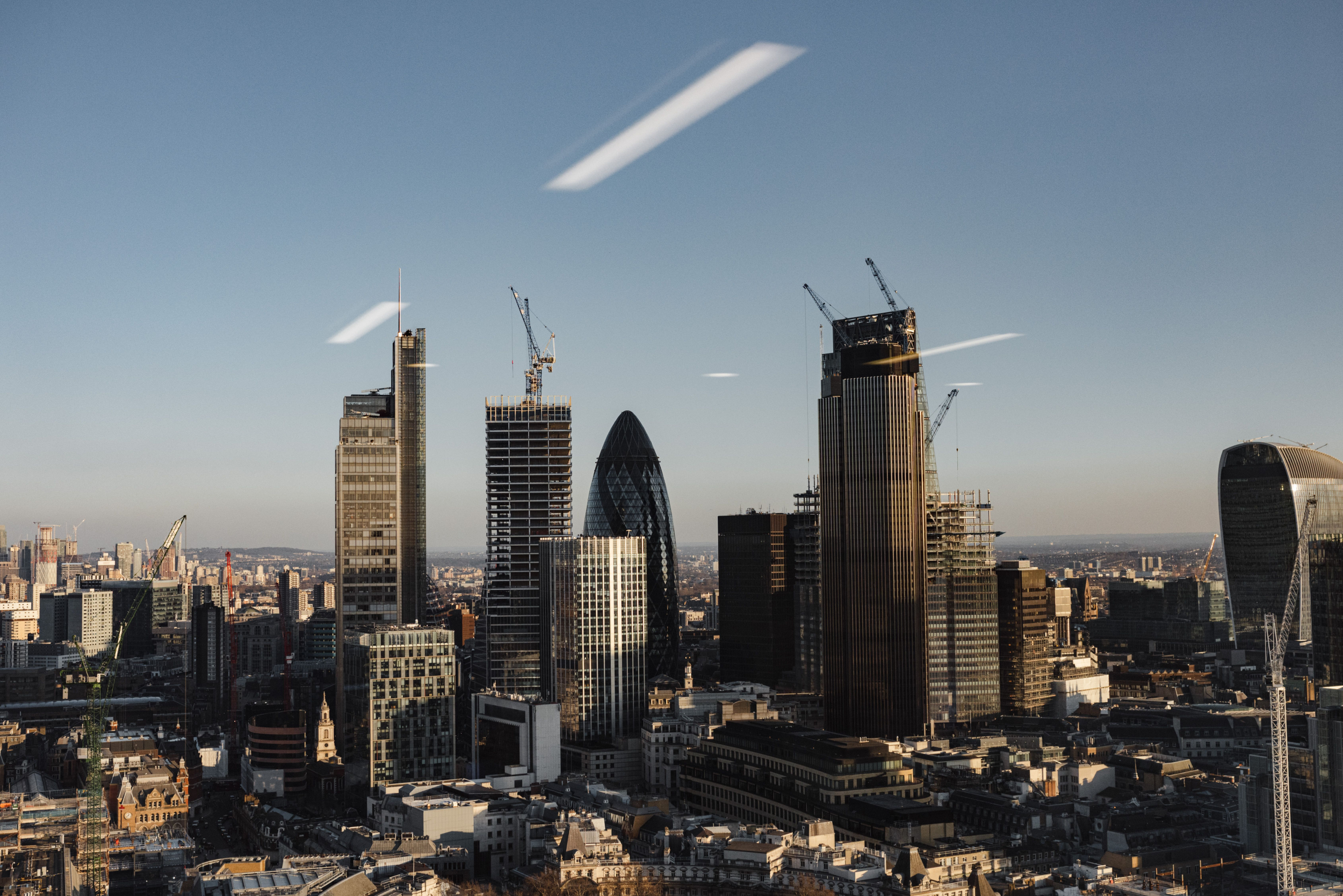 The Gherkin, London skyline skyscrapers