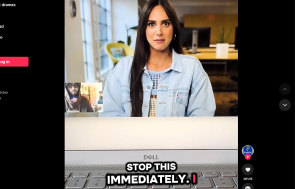 AI interviewer in Tiktok screenshot