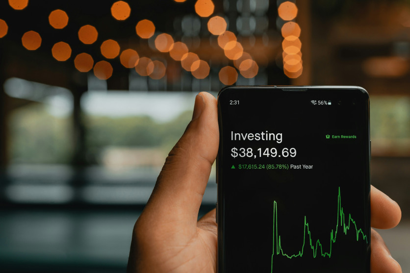 Stock charts on a phone