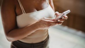 Woman using phone