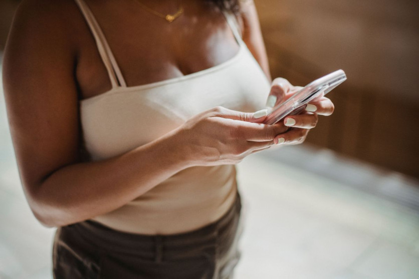 Woman using phone