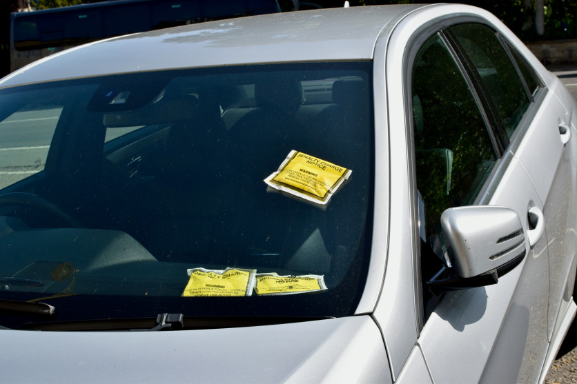 UK car with penalty notice