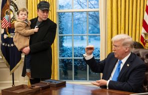 X Æ A-Xii, Elon Musk and Trump
