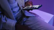 Teen using phone