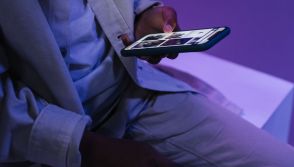 Teen using phone