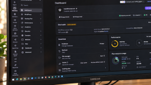 Hosting dashboard showing PHP version and website settings