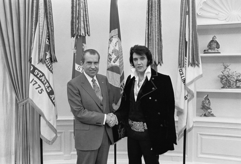 Elvis Presley meeting Richard Nixon