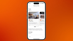 Mastercard Max displaying travel perks on a smartphone