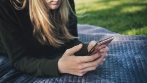 Girl using phone