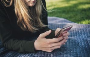 Girl using phone